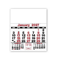 Bold Figure Headboard Calendar - Red and Black