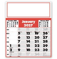 Extra Large Bold Figure Calendar