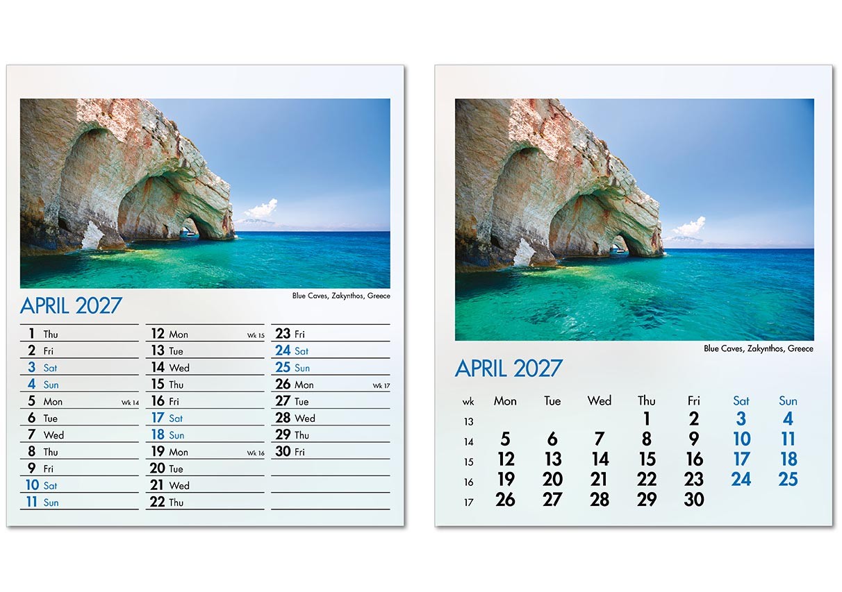 Blue Planet Mini Desk Calendar