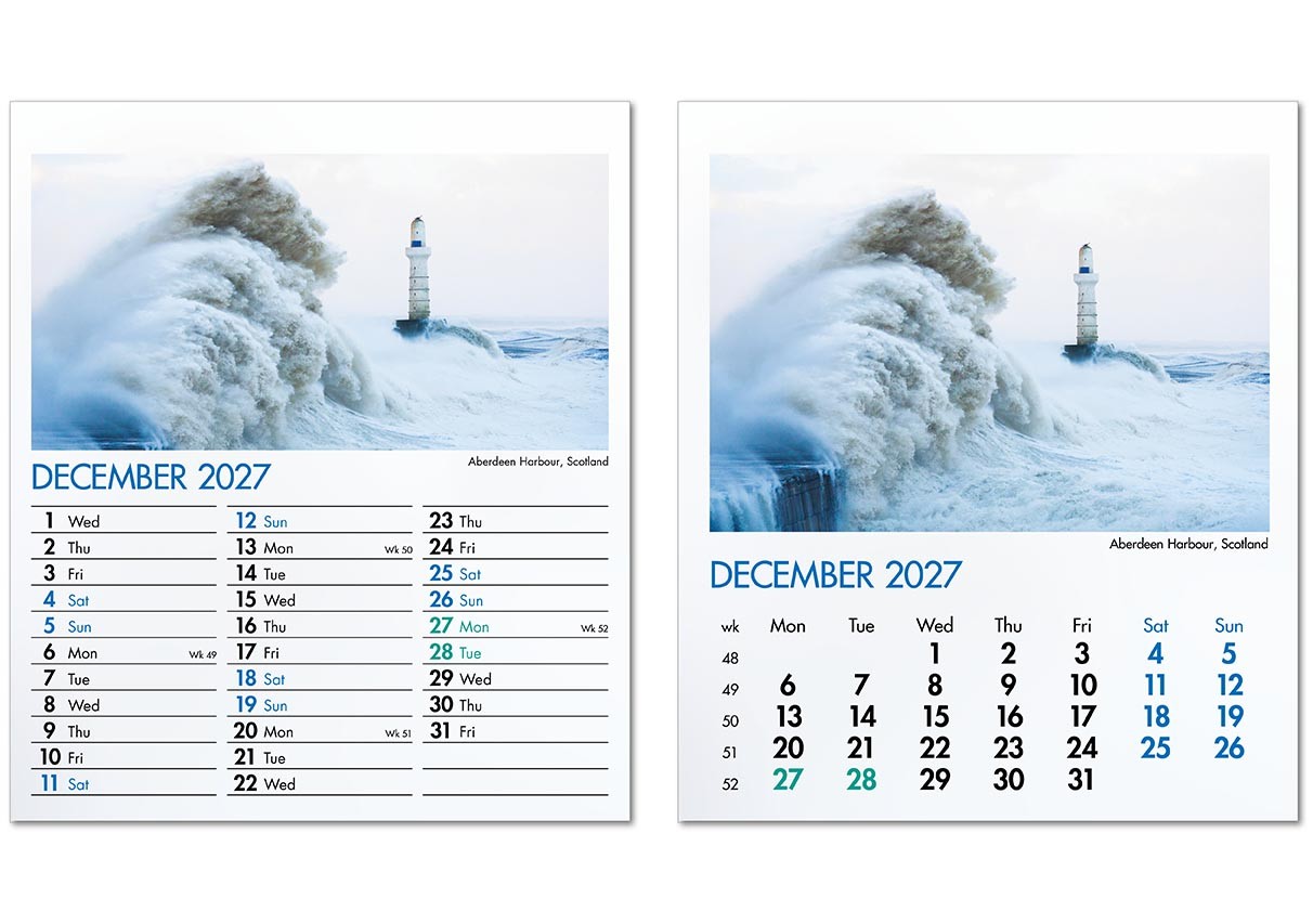 Blue Planet Mini Desk Calendar