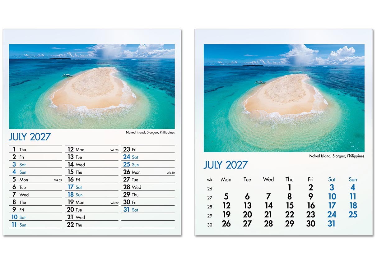 Blue Planet Mini Desk Calendar