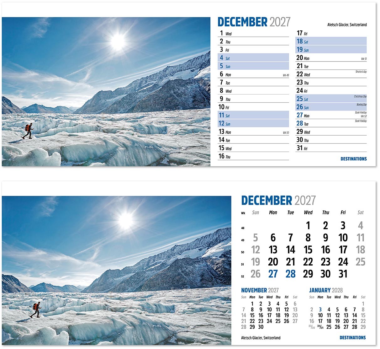 Destinations Desk Calendar