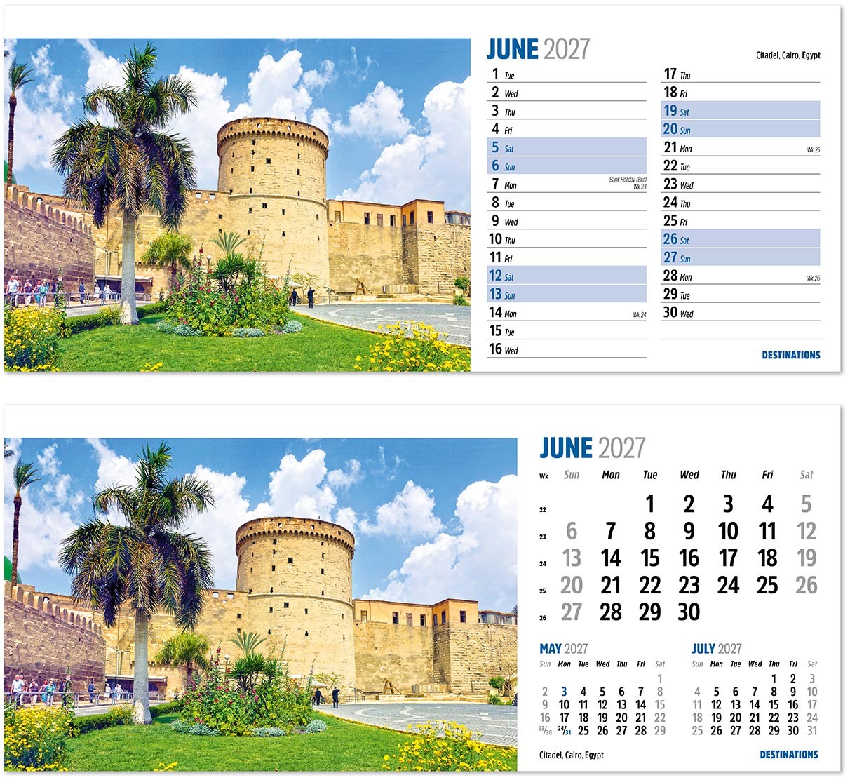 Destinations Desk Calendar