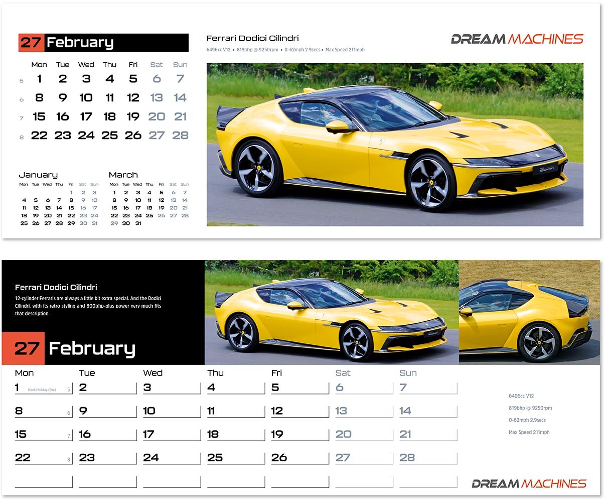 Dream Machines Note Station Desk Calendar