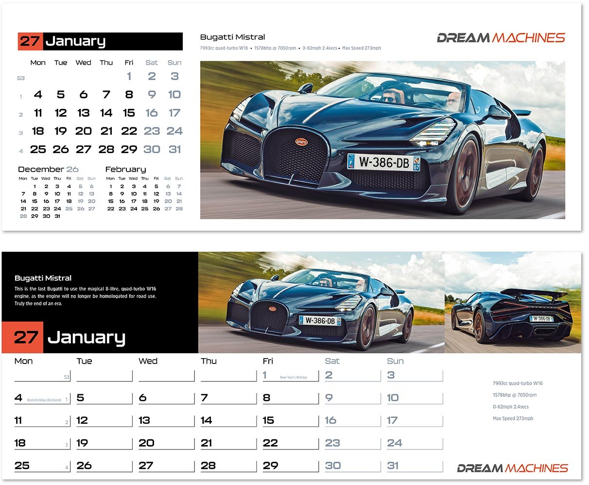 Dream Machines Note Station Desk Calendar