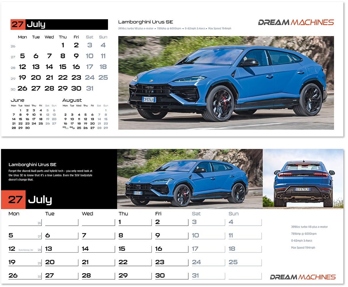 Dream Machines Note Station Desk Calendar