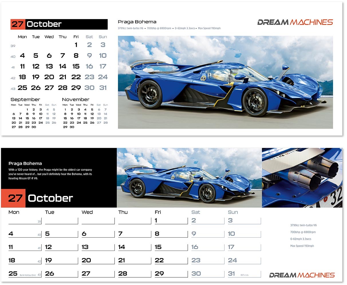 Dream Machines Note Station Desk Calendar