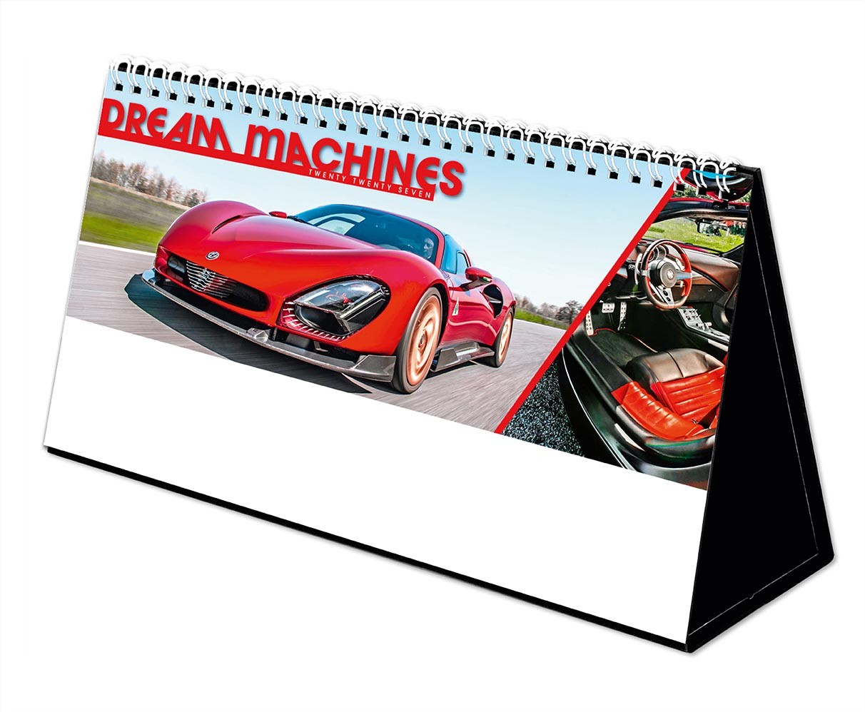 Dream Machines Premium Lined Easel Desk Calendar