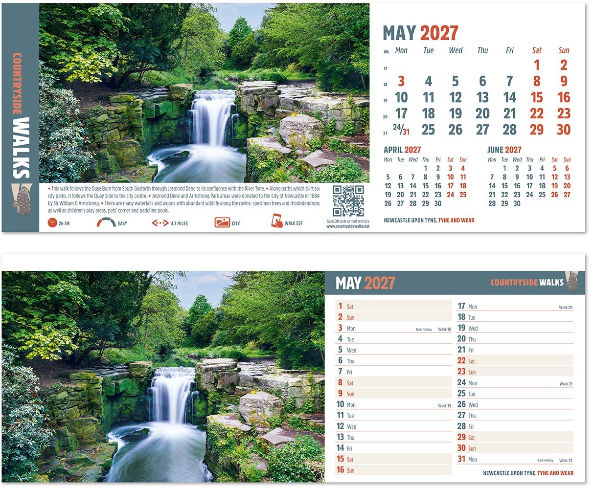 Countryside Walks Note Station Desk Calendar