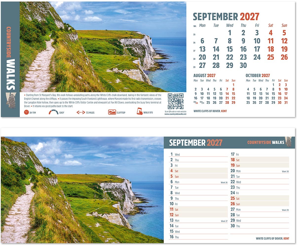 Countryside Walks Note Station Desk Calendar