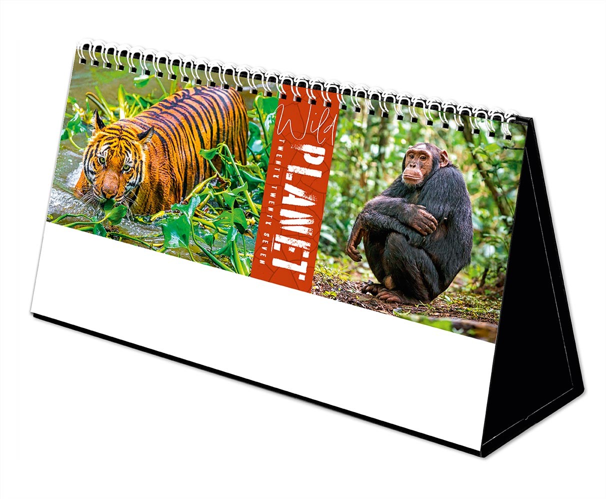Wild Planet Premium Lined Easel Desk Calendar