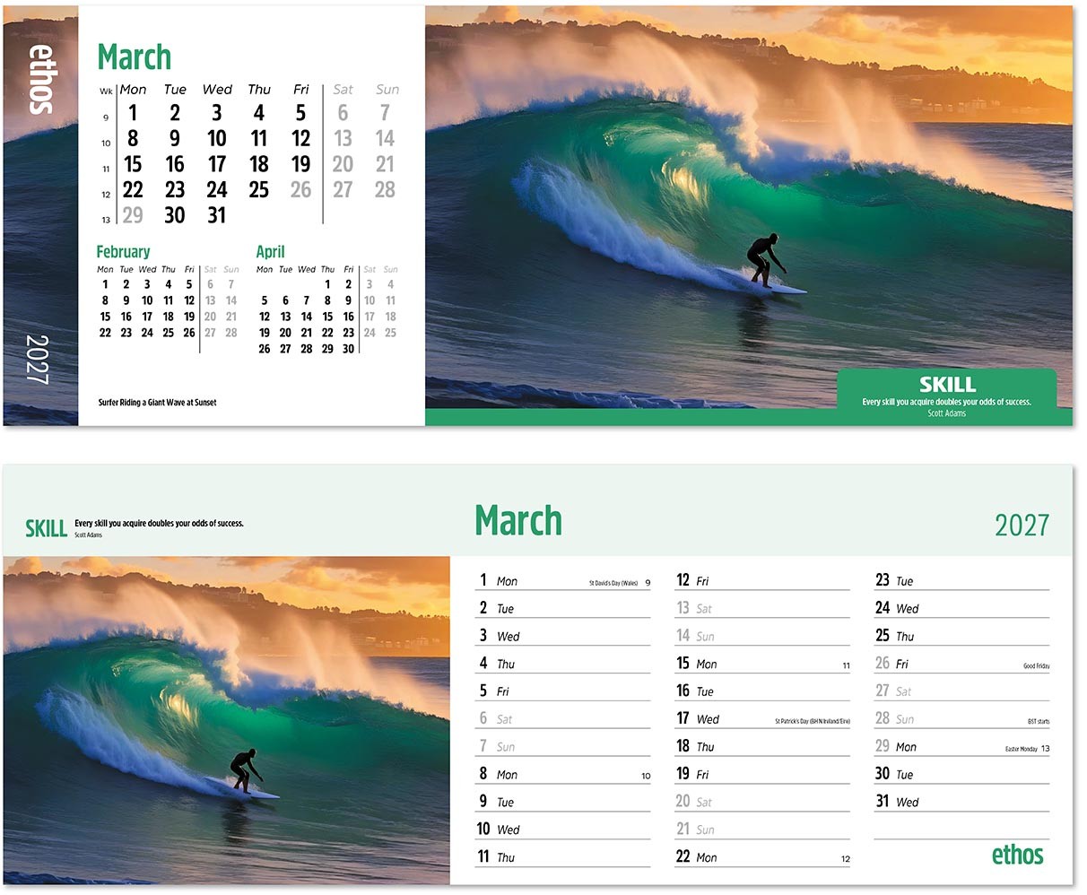Ethos Note Station Desk Calendar