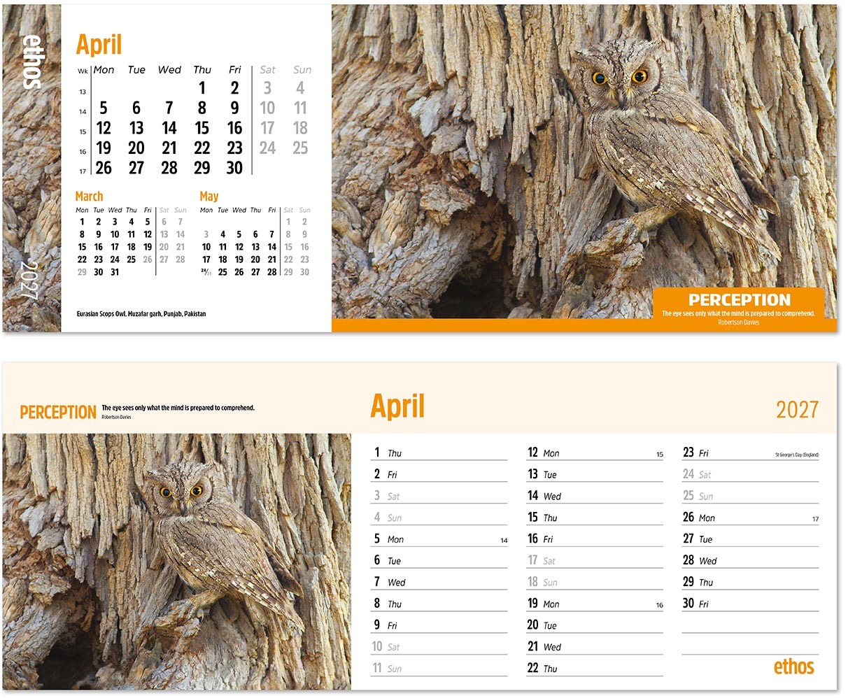 Ethos Desk Calendar