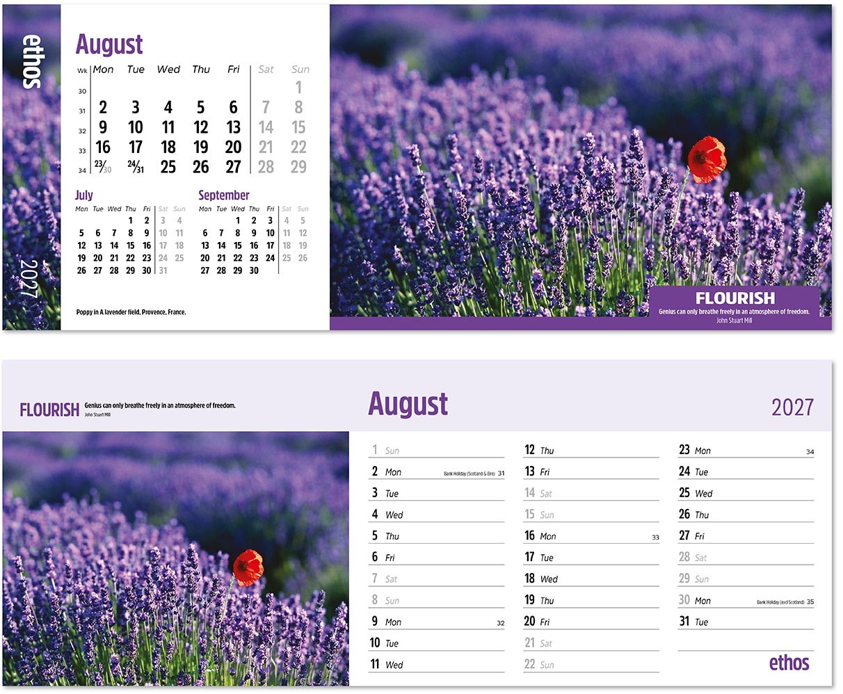 Ethos Desk Calendar