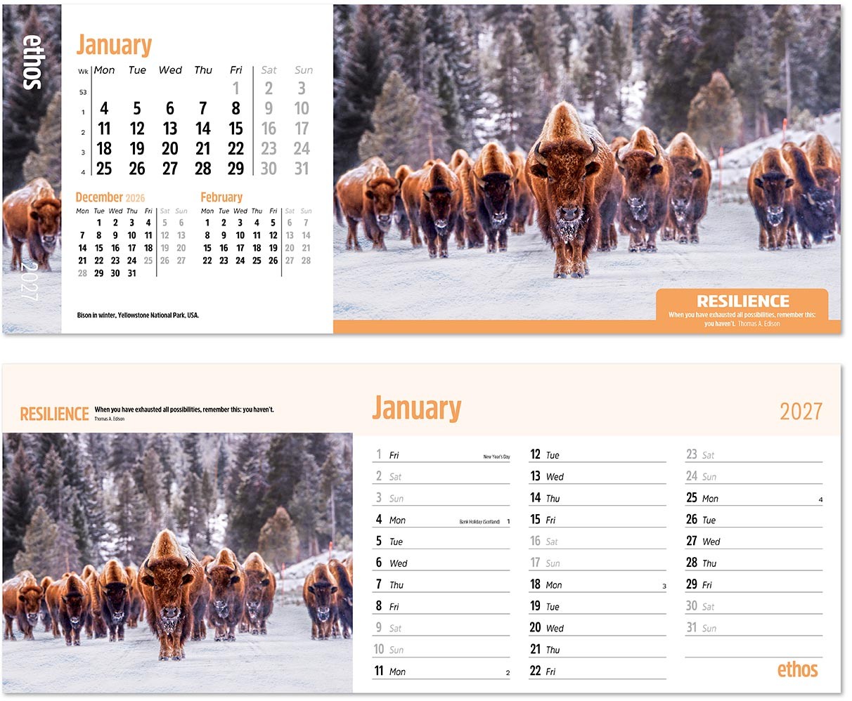 Ethos Desk Calendar