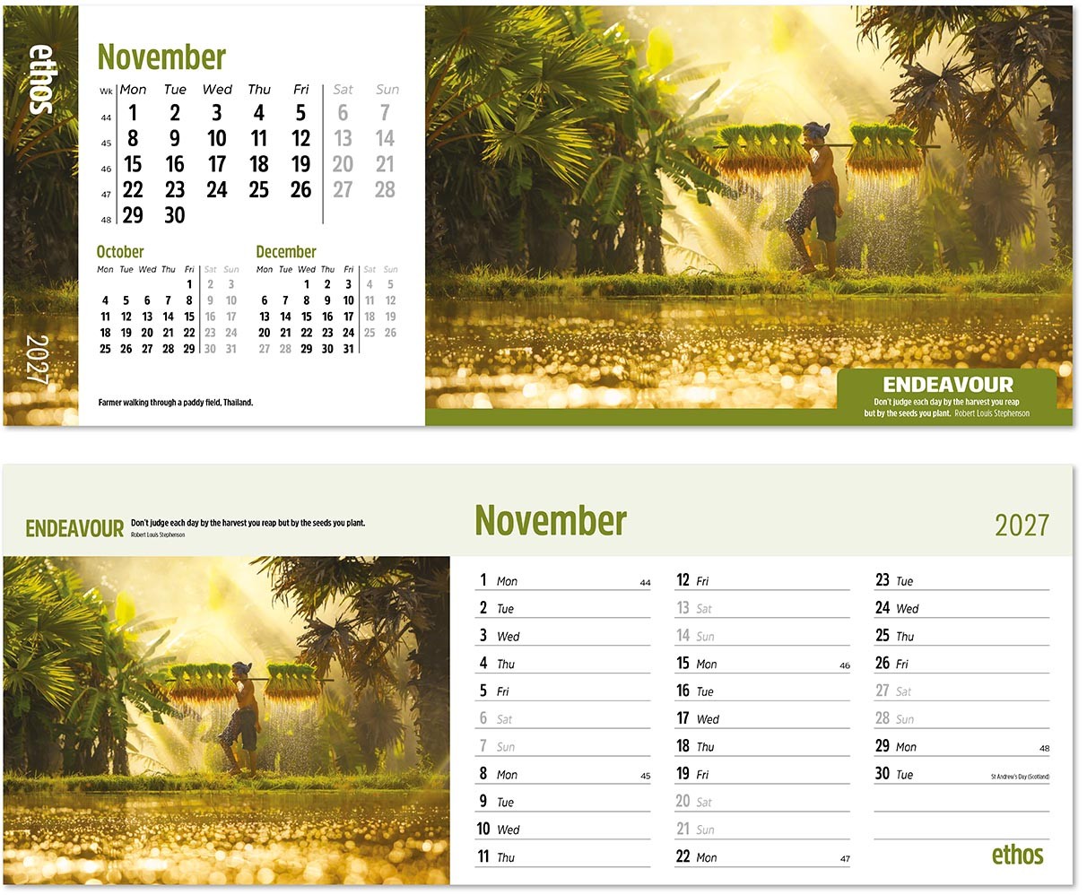 Ethos Desk Calendar