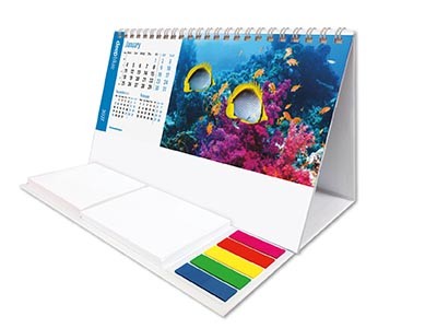 Deep Blue Note Station Desk Calendar