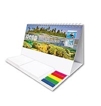 Deep Blue Note Station Desk Calendar