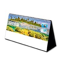 Deep Blue Premium Lined Easel Desk Calendar