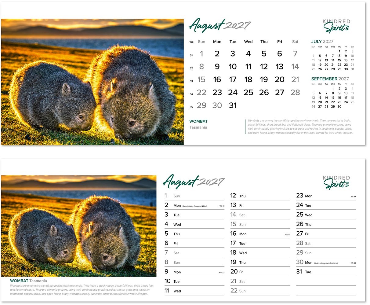 Kindred Spirits Note Station Desk Calendar