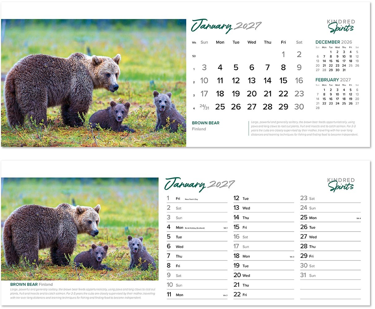 Kindred Spirits Note Station Desk Calendar