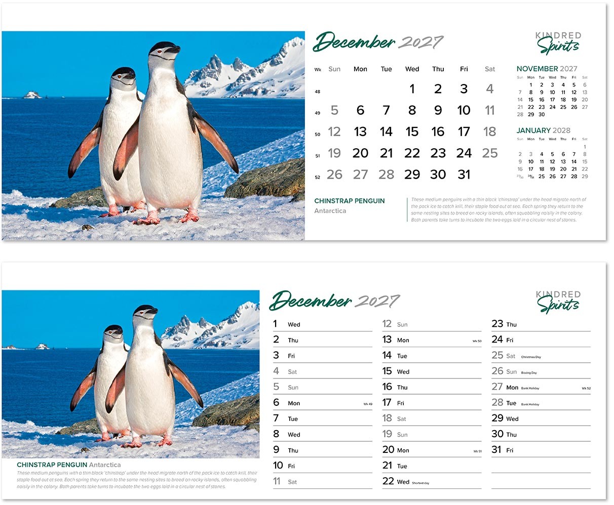 Kindred Spirits Task Station Desk Calendar