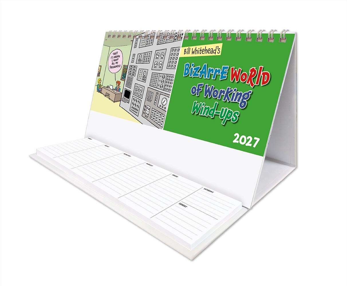 Bizarre World of Working Wind-Ups Task Station Desk Calendar