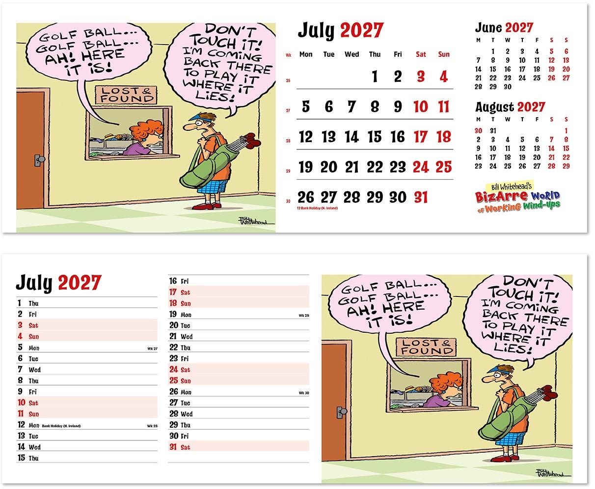 Bizarre World of Working Wind-Ups Task Station Desk Calendar