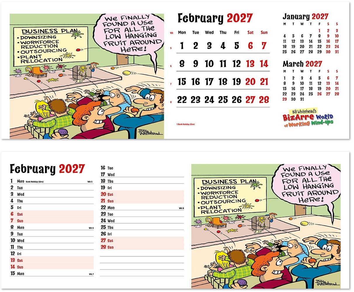 Bizarre World of Working Wind-Ups Desk Calendar