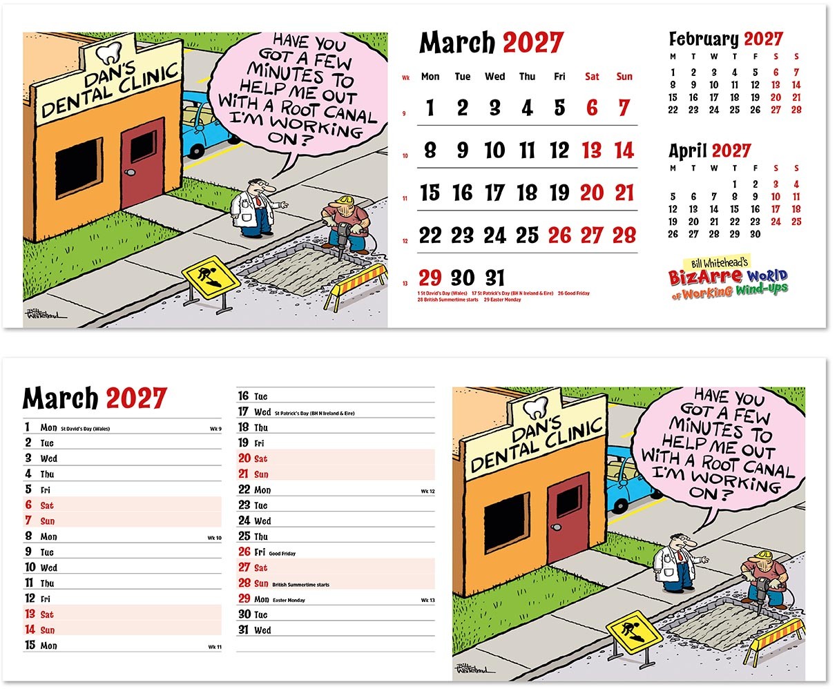Bizarre World of Working Wind-Ups Desk Calendar