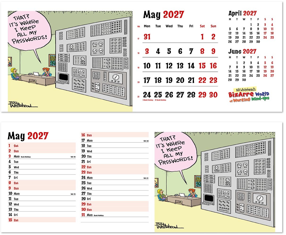 Bizarre World of Working Wind-Ups Desk Calendar