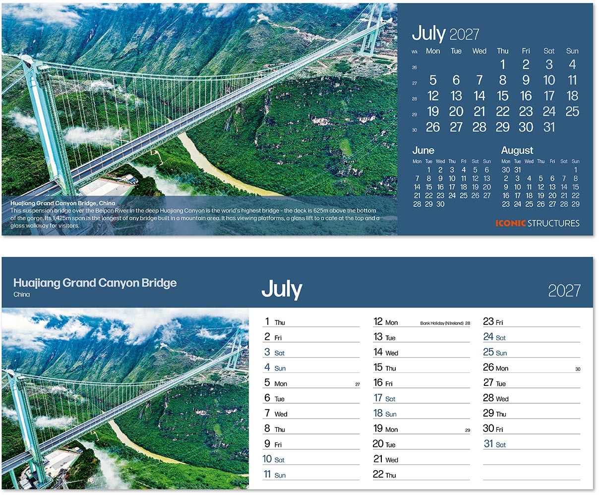 Iconic Structures Note Station Desk Calendar