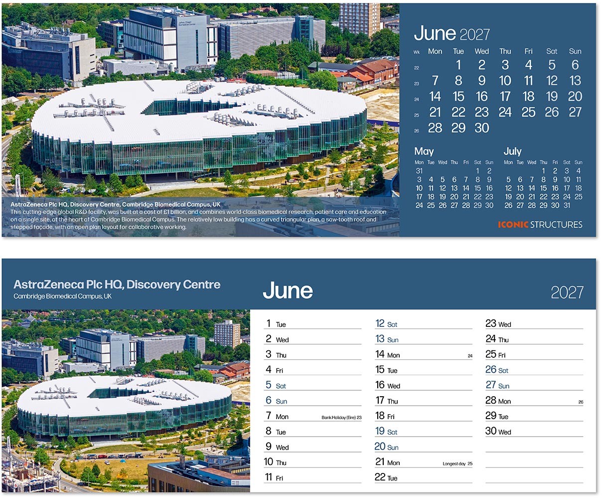 Iconic Structures Note Station Desk Calendar