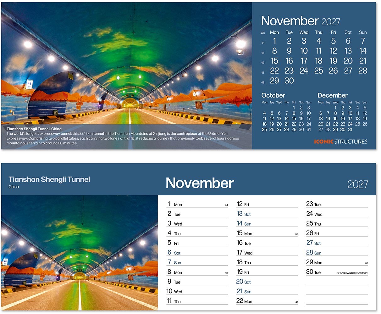 Iconic Structures Task Station Desk Calendar