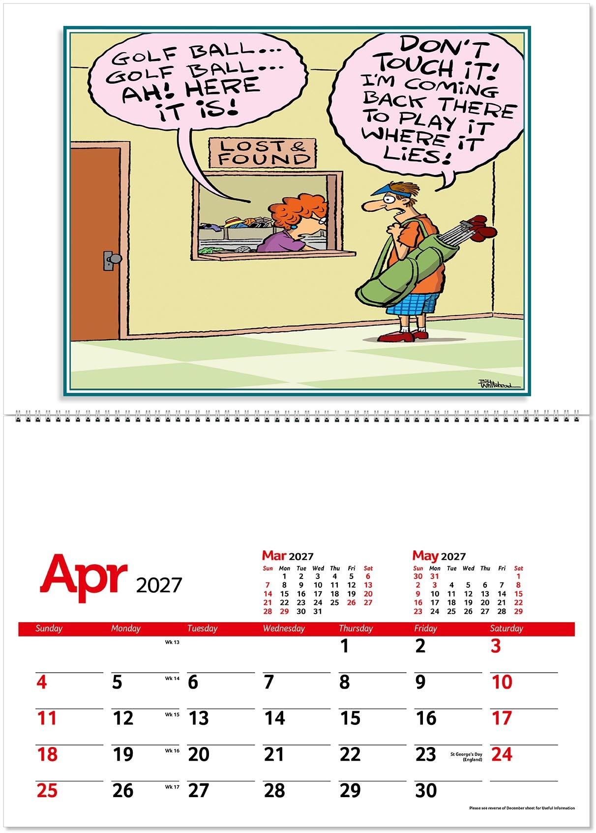 Working Wind-Ups Postage Saver Calendar