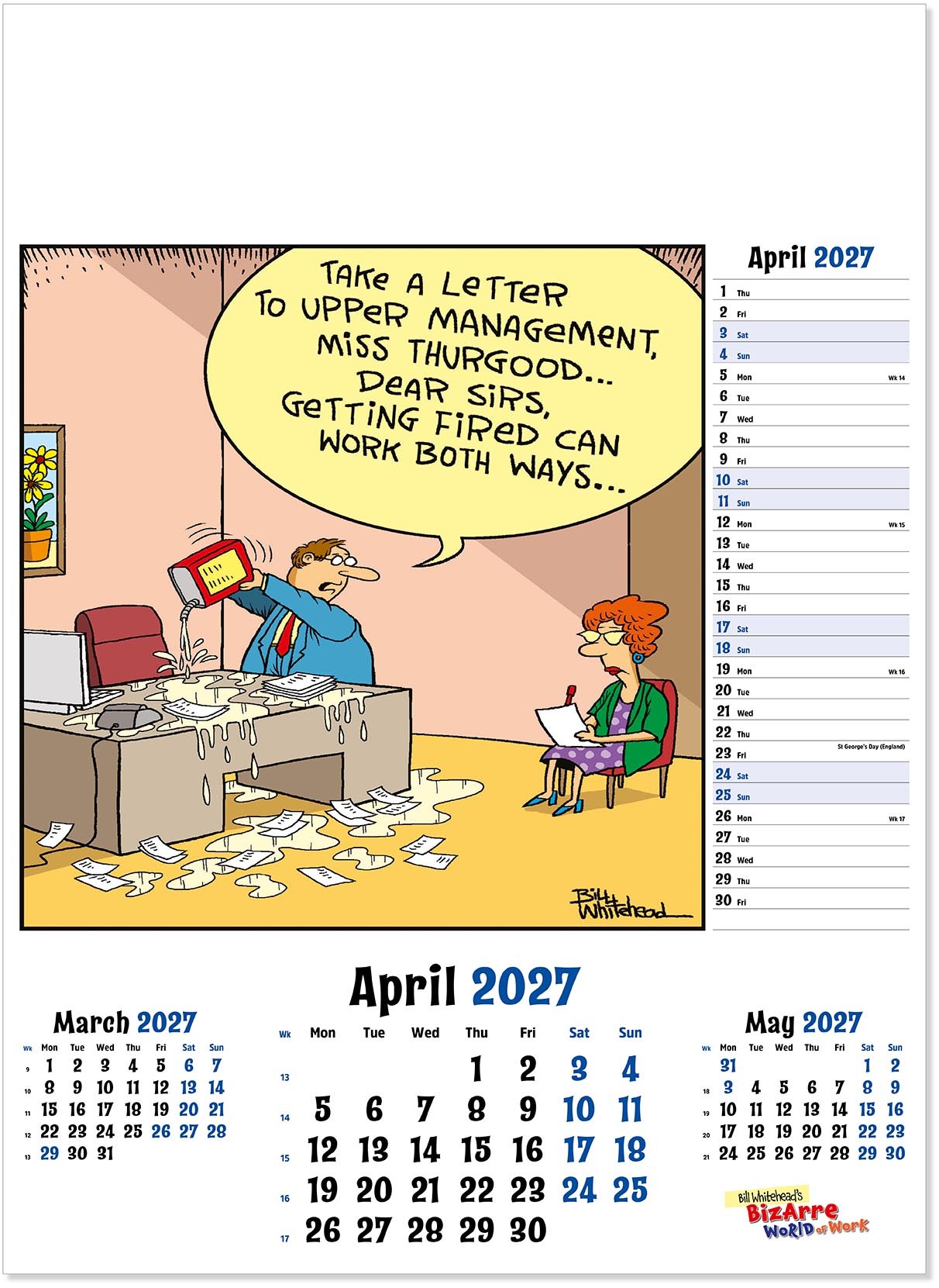 Bizarre World of Work Wall Calendar