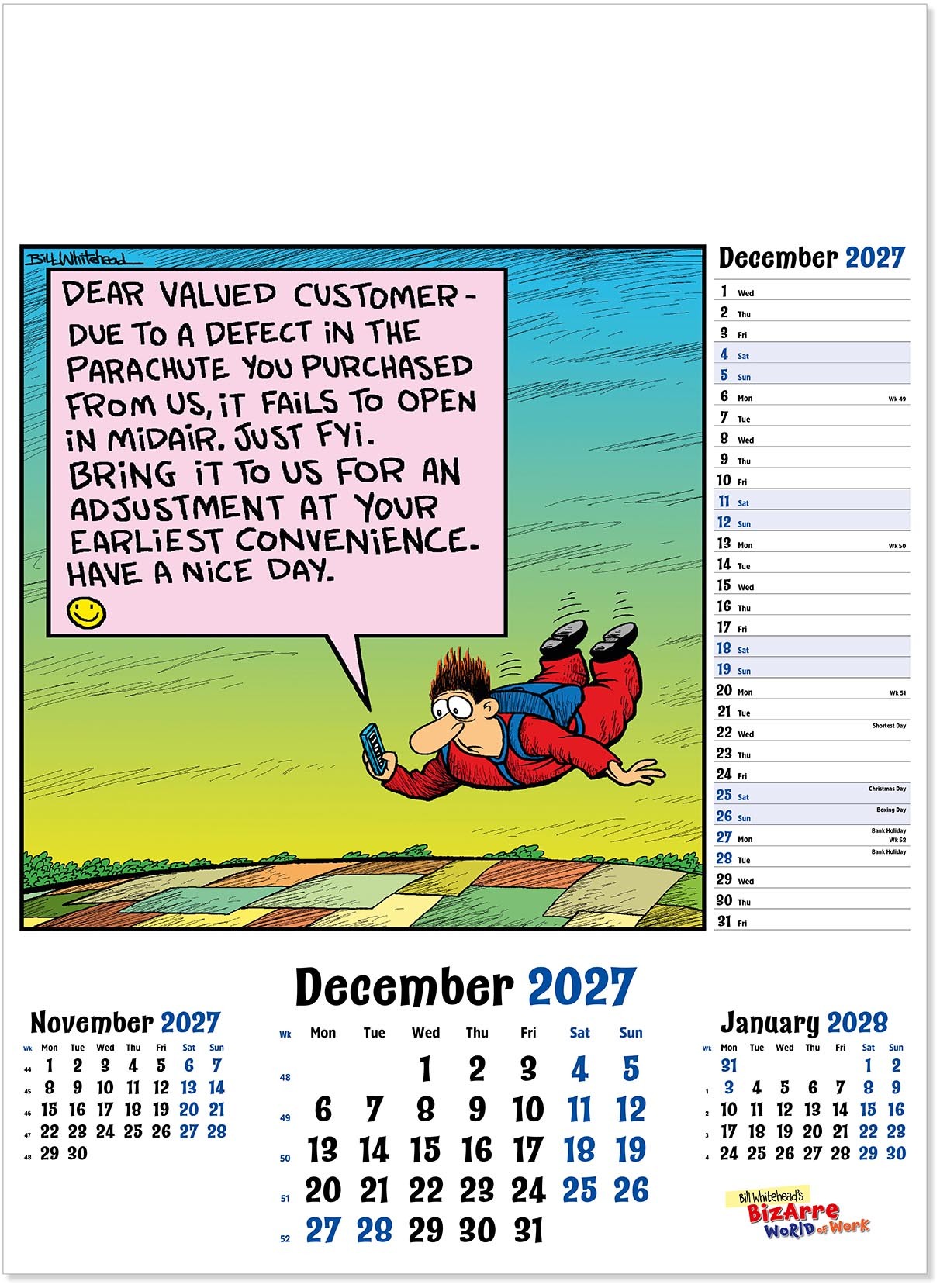 Bizarre World of Work Wall Calendar