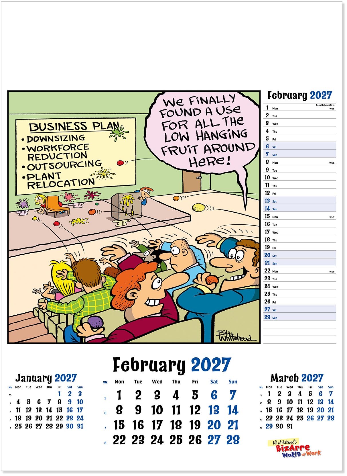 Bizarre World of Work Wall Calendar