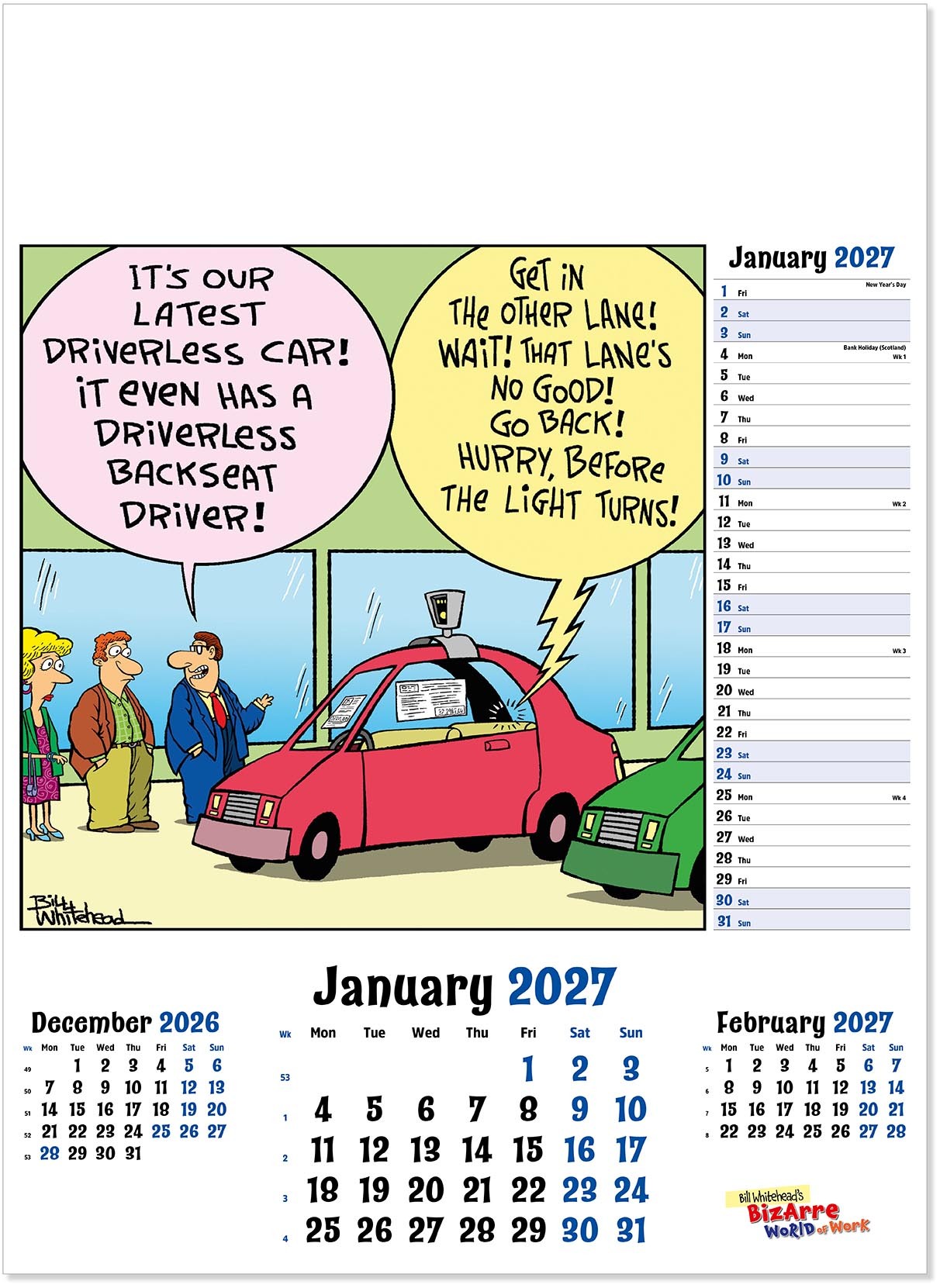 Bizarre World of Work Wall Calendar