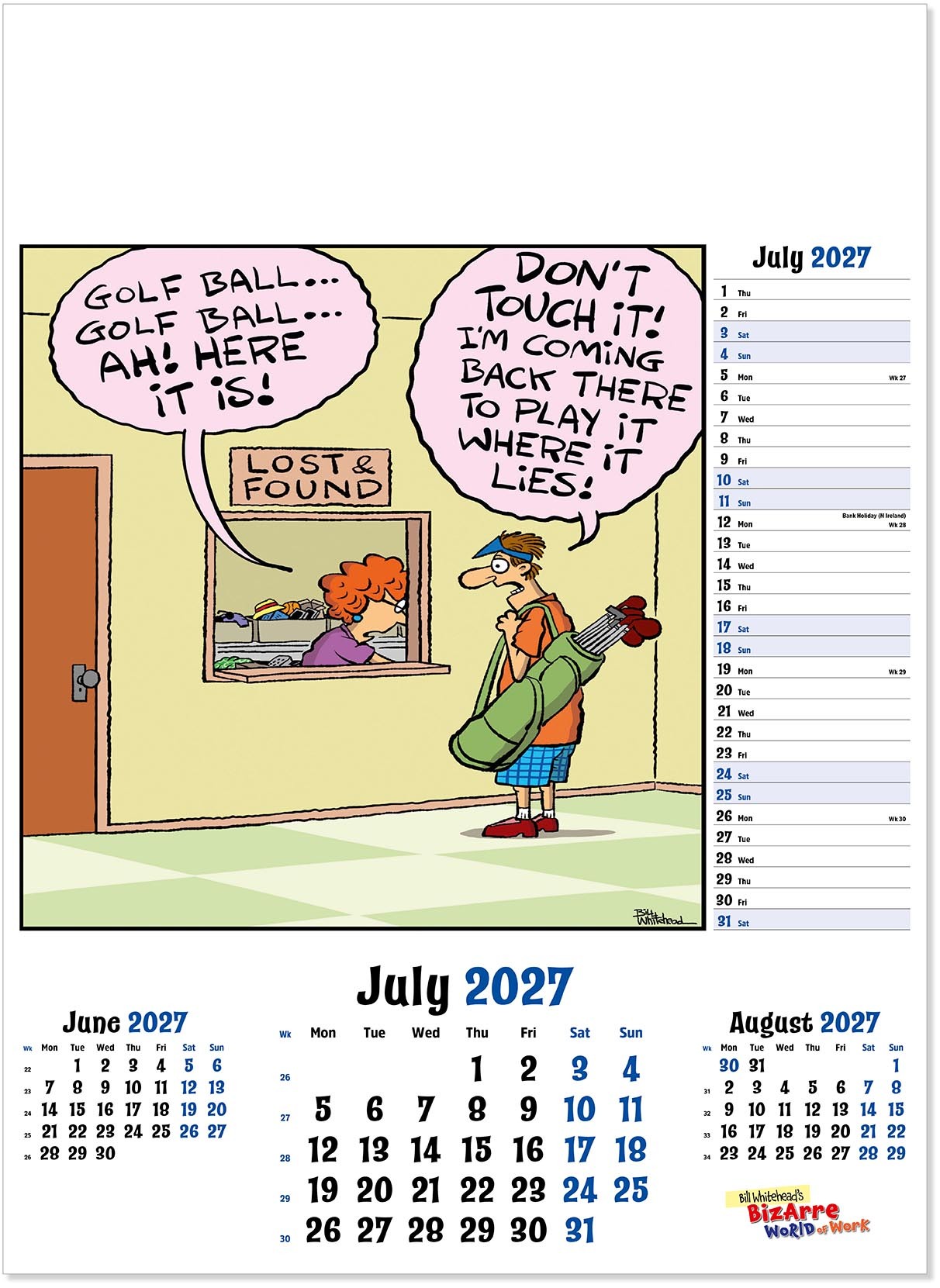 Bizarre World of Work Wall Calendar