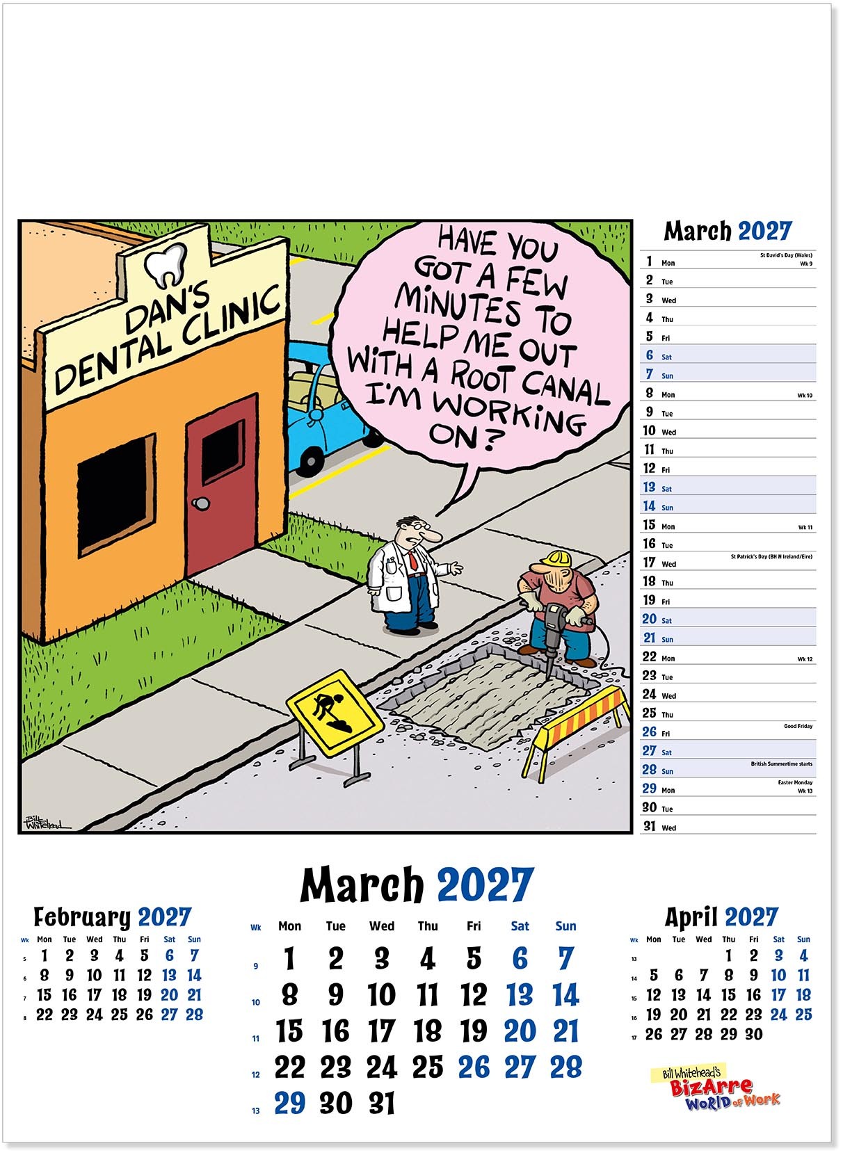 Bizarre World of Work Wall Calendar
