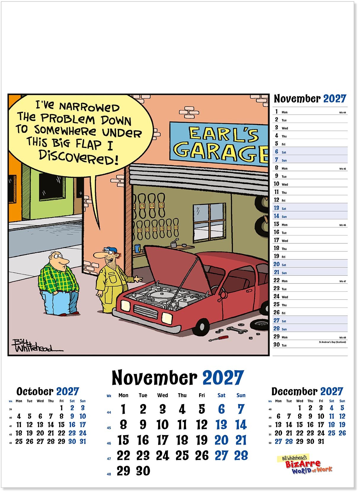 Bizarre World of Work Wall Calendar