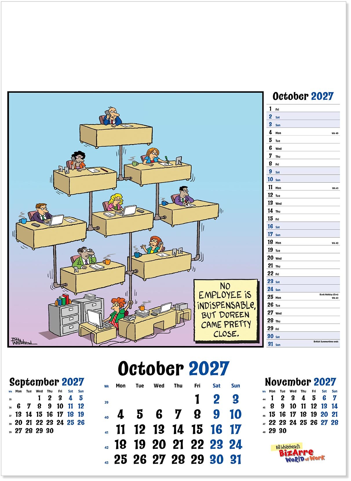 Bizarre World of Work Wall Calendar