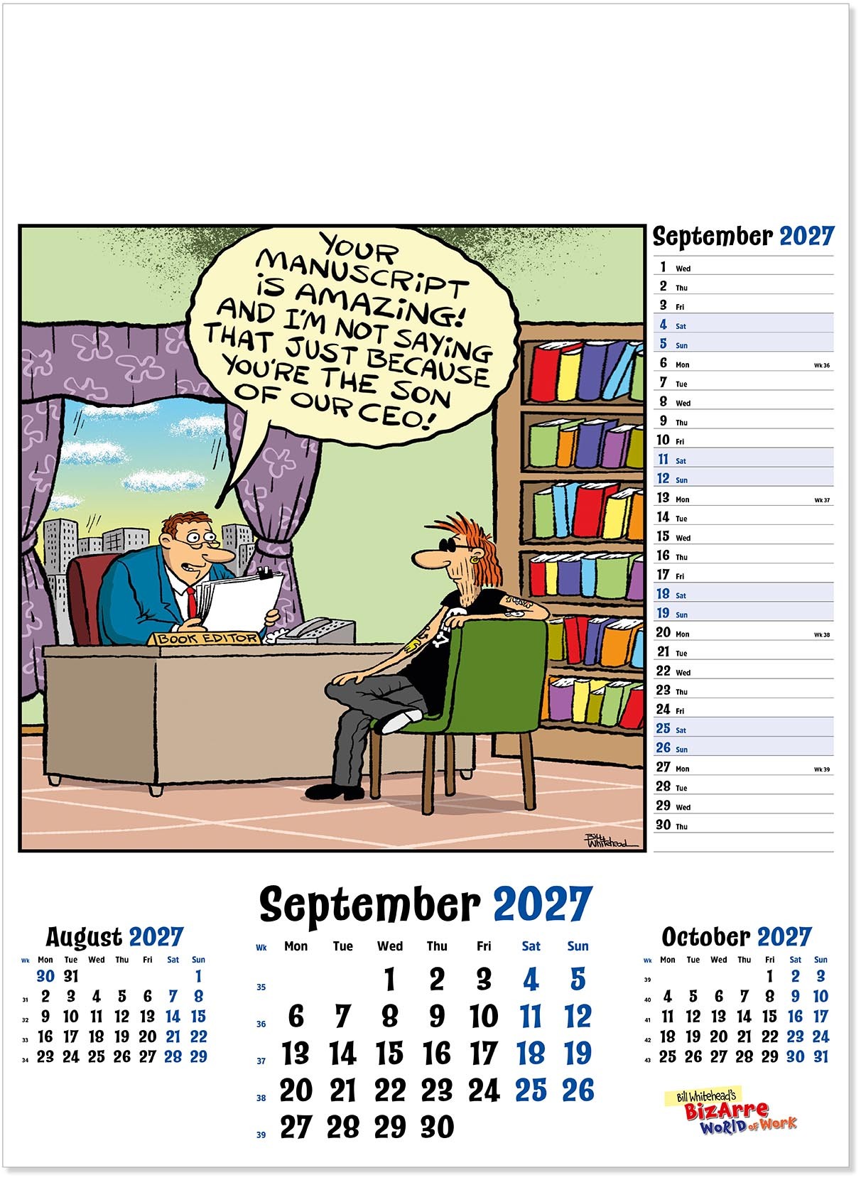 Bizarre World of Work Wall Calendar