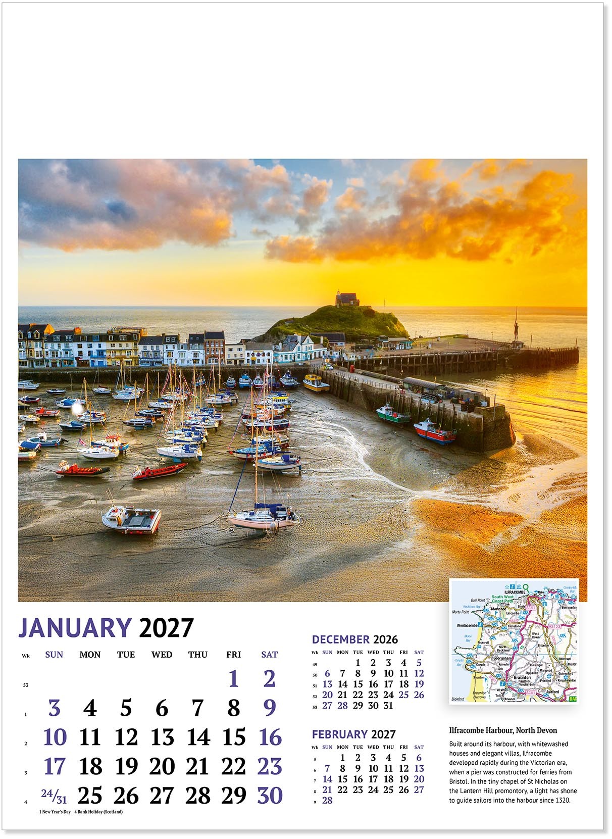 Beautiful Britain Wall Calendar