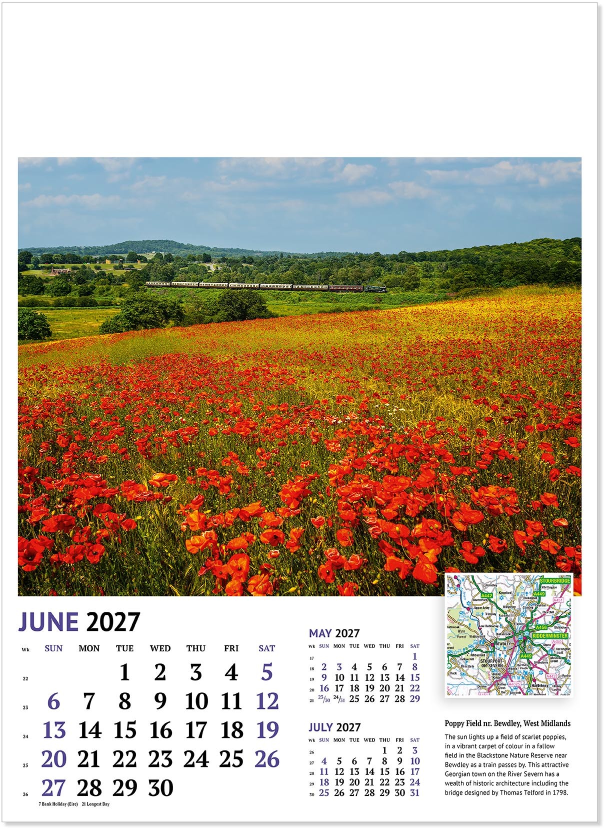 Beautiful Britain Wall Calendar