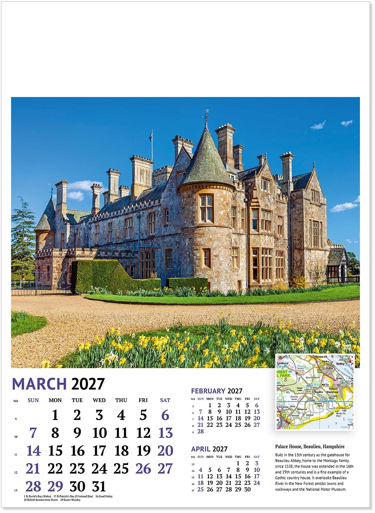 Beautiful Britain Wall Calendar