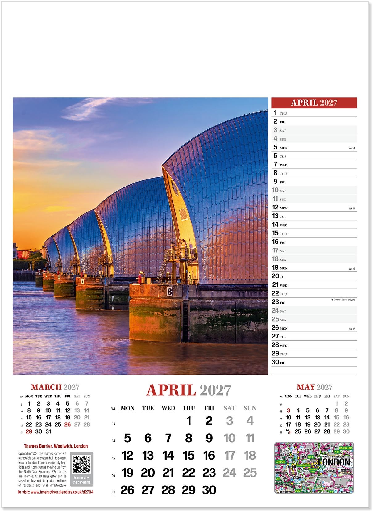Discover Britain Wall Calendar
