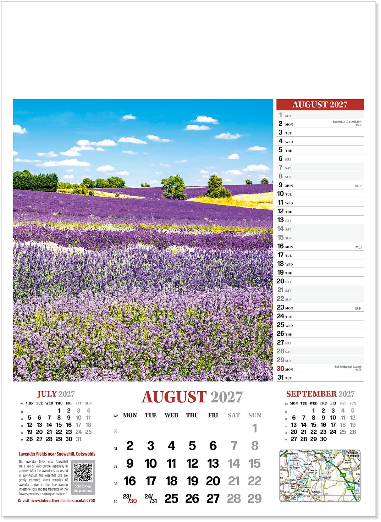 Discover Britain Wall Calendar