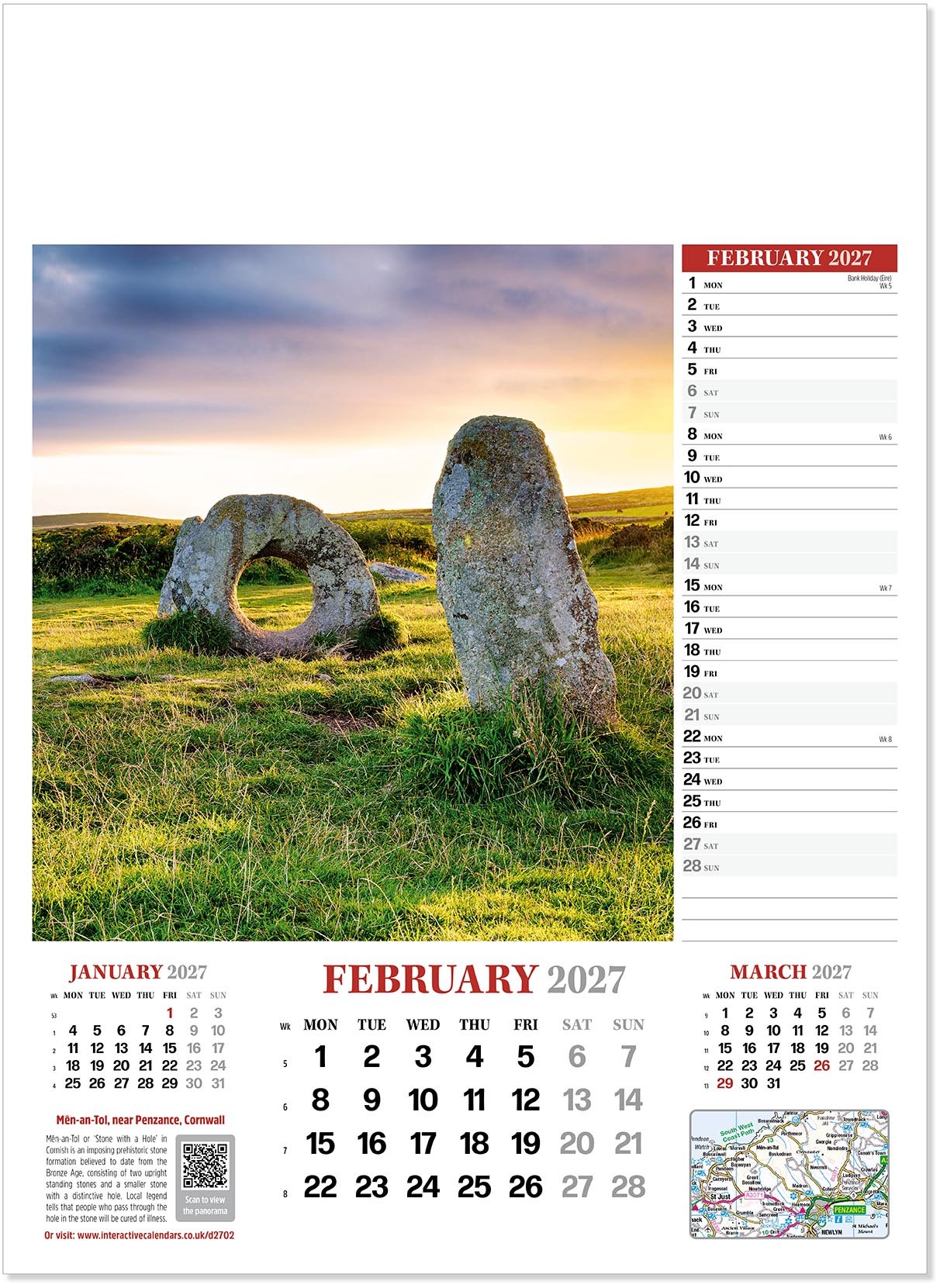Discover Britain Wall Calendar